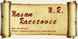 Mašan Račetović vizit kartica